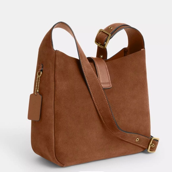 NWT COACH Hadley Convertible Crossbody Bag In Suede - Picture 2 of 9